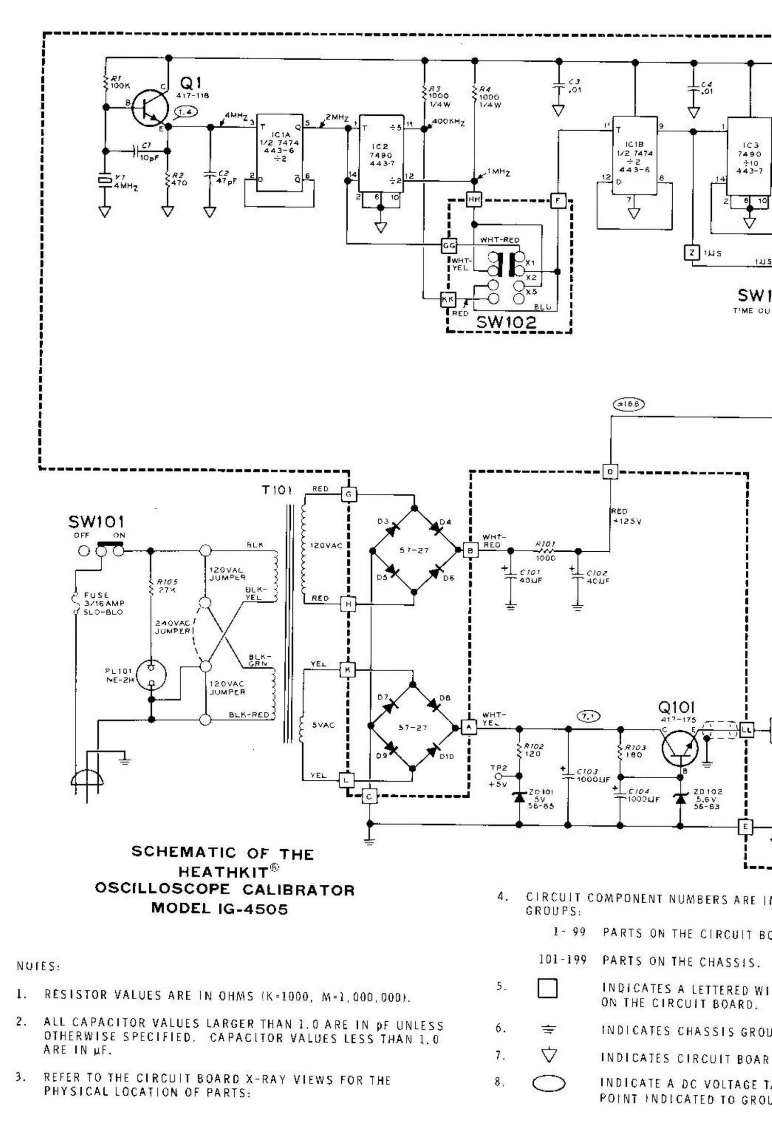 Heathkit IG 4505 Schematic