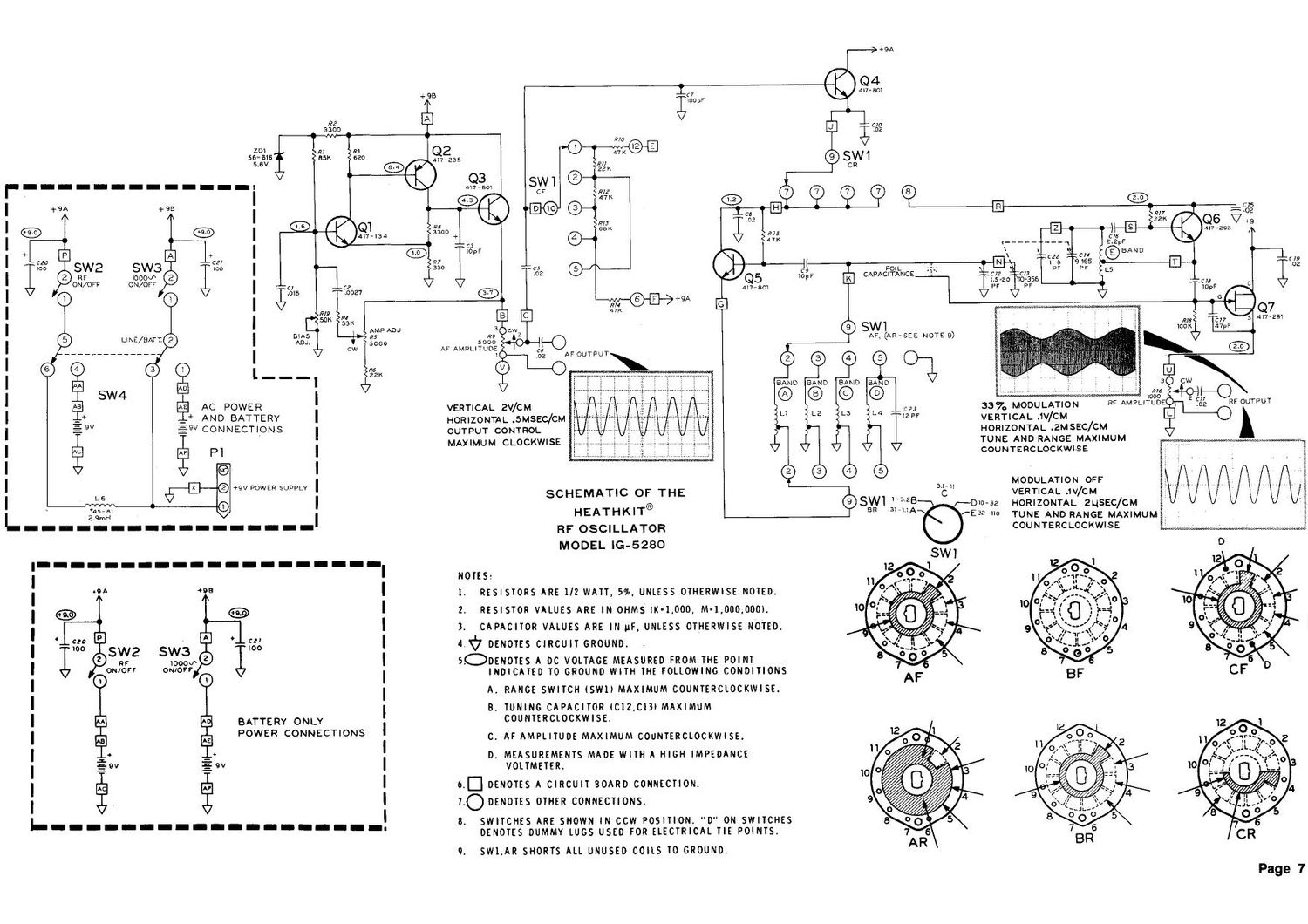 Heathkit IG 5280 Schematic