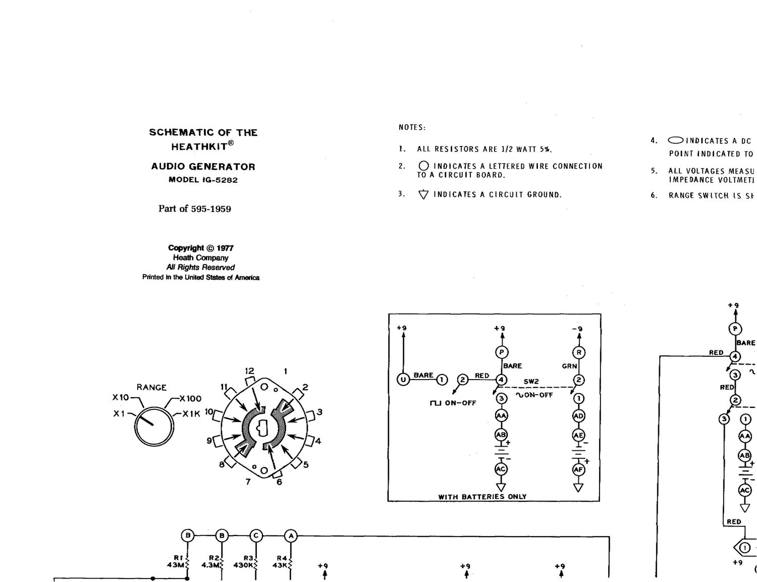 Heathkit IG 5282 Schematic