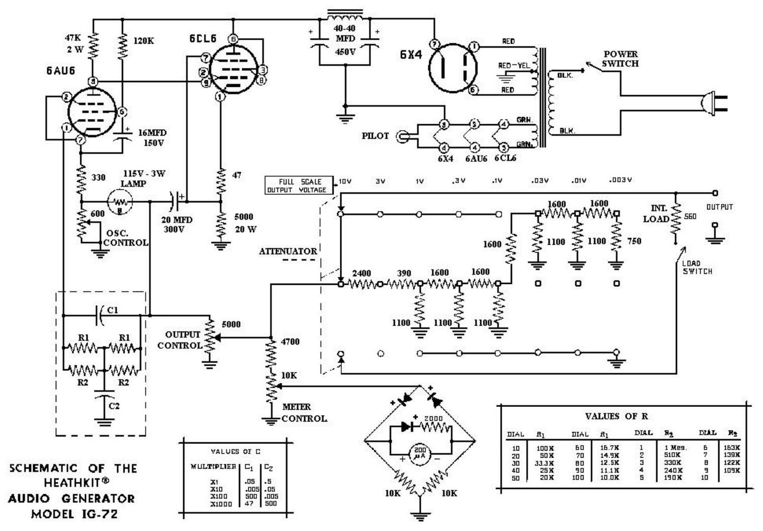 Heathkit IG 72 Schematic