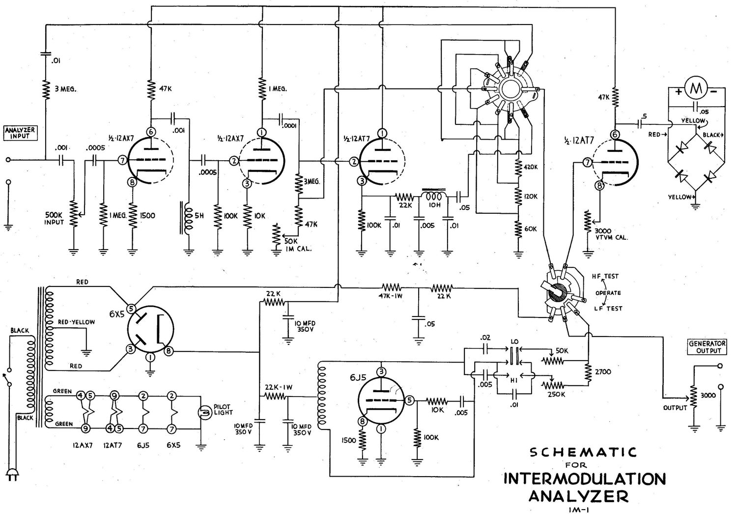 Heathkit IM 1 Schematic