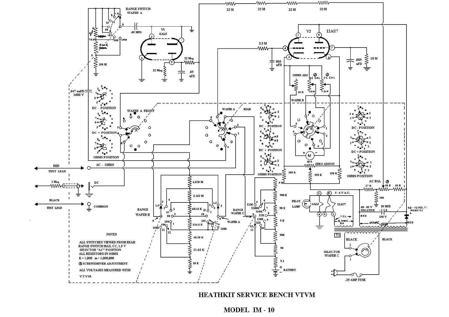 Heathkit IM 10 Schematic