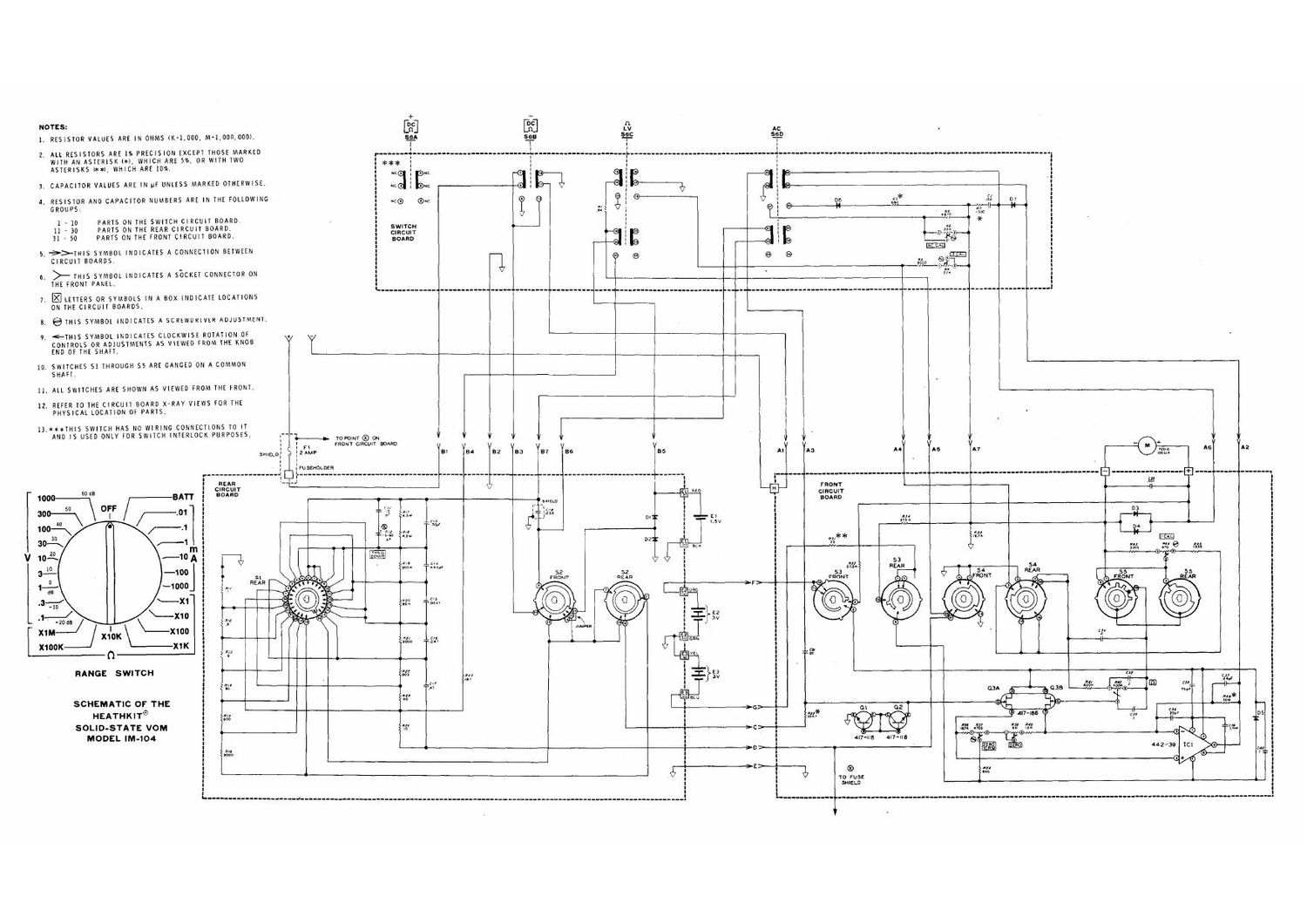 Heathkit IM 104 Schematic