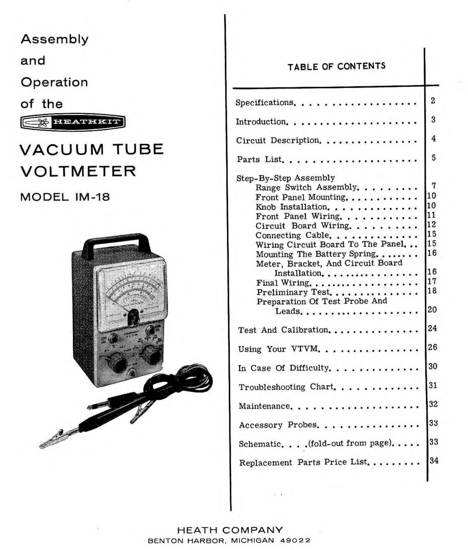 Heathkit IM 18 Manual