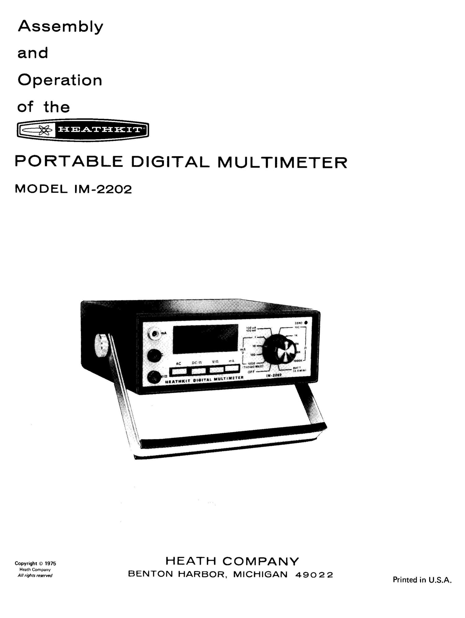 Heathkit IM 2202 Schematic