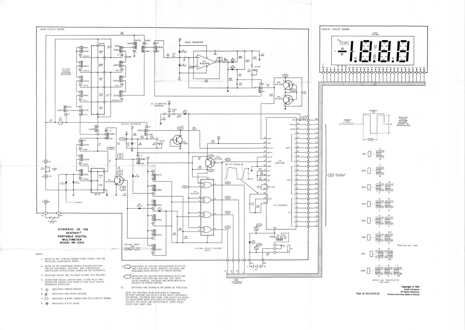 Heathkit IM 2215 Schematic