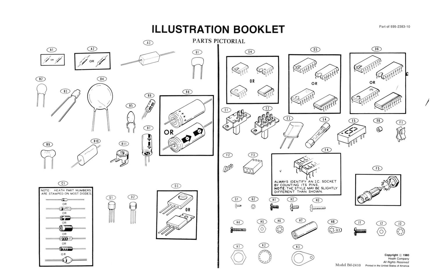 Heathkit IM 2410 Illustrations Booklet