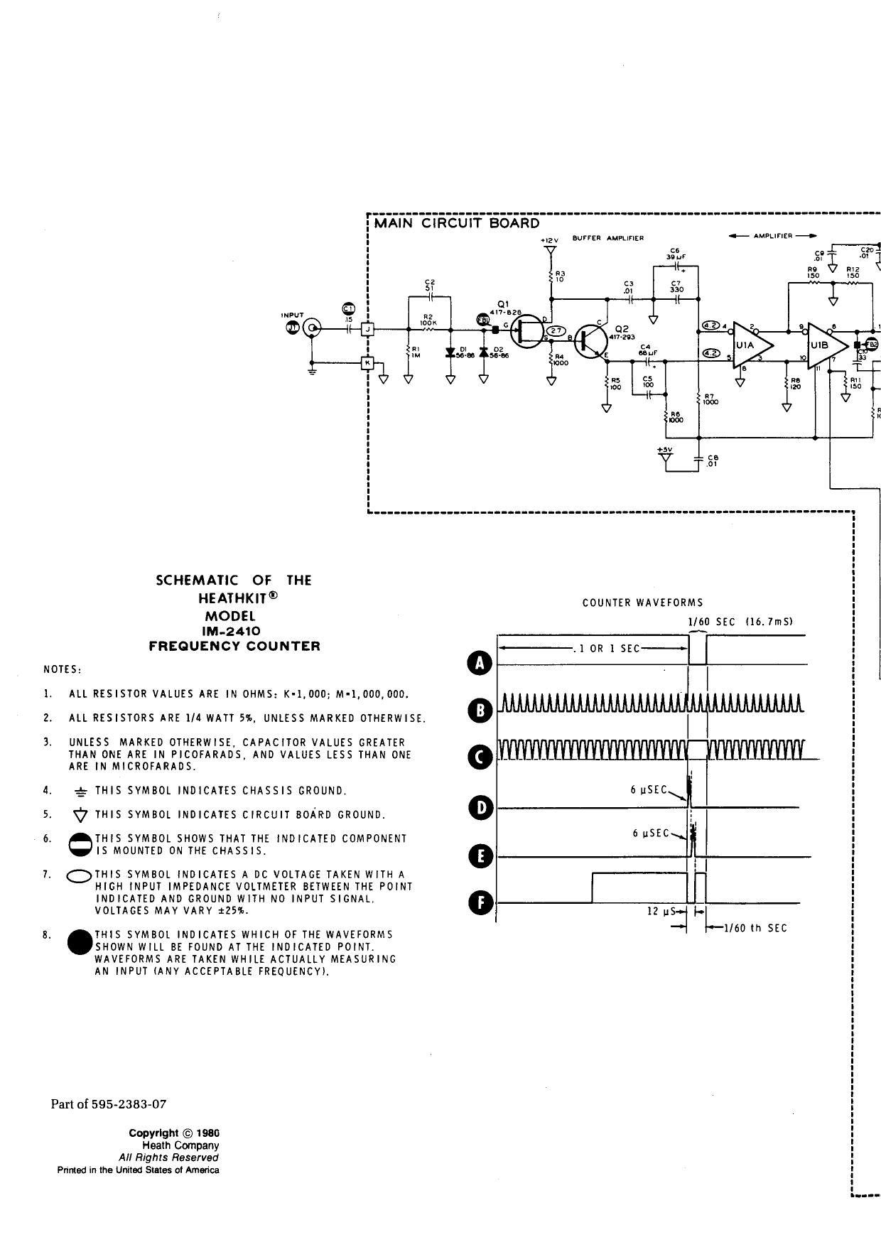 Heathkit IM 2410 Schematic