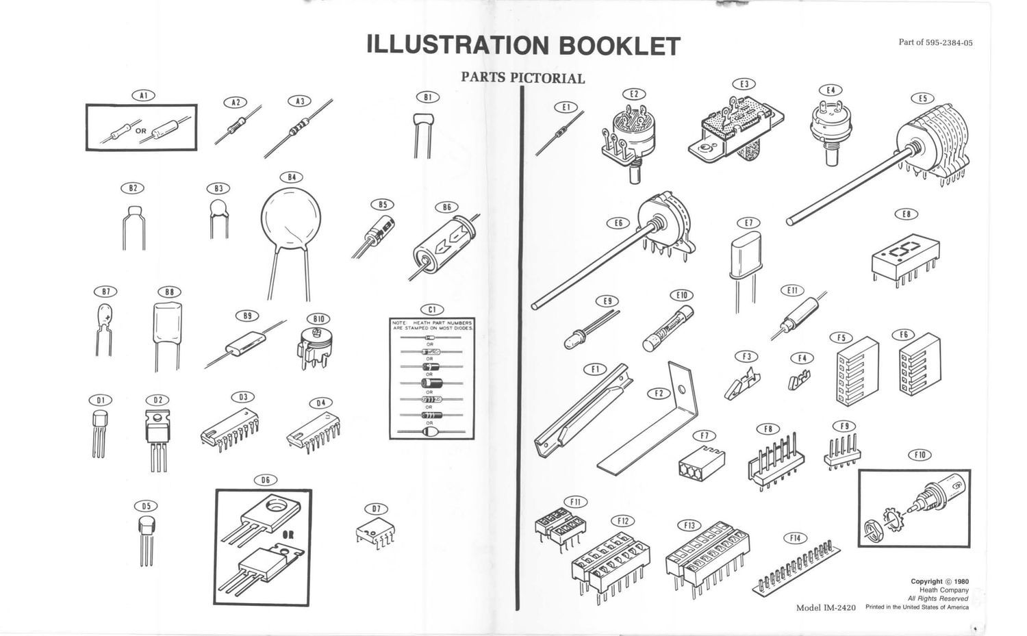 Heathkit IM 2420 Illustrations Booklet