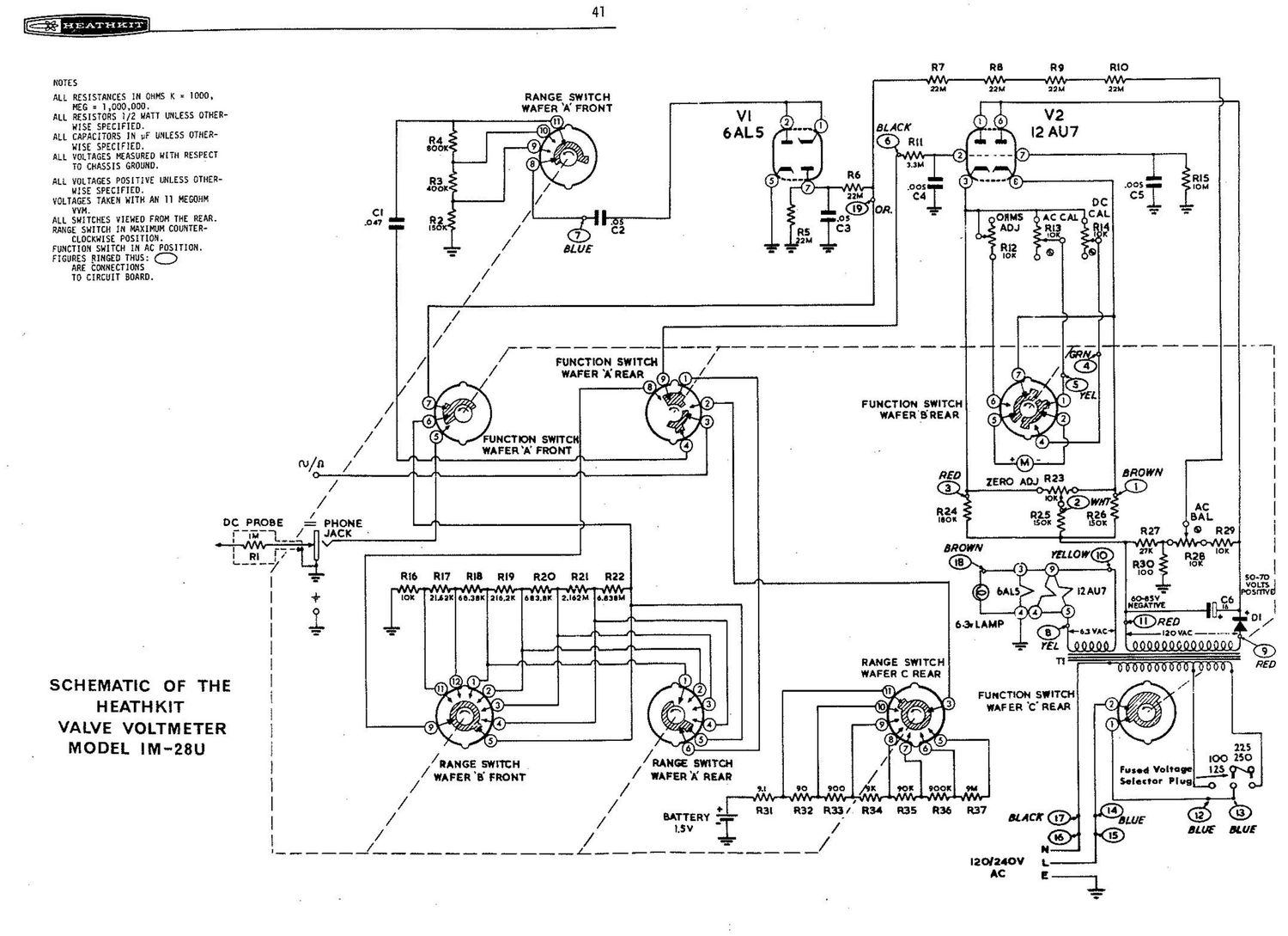 Heathkit IM 28U Schematic