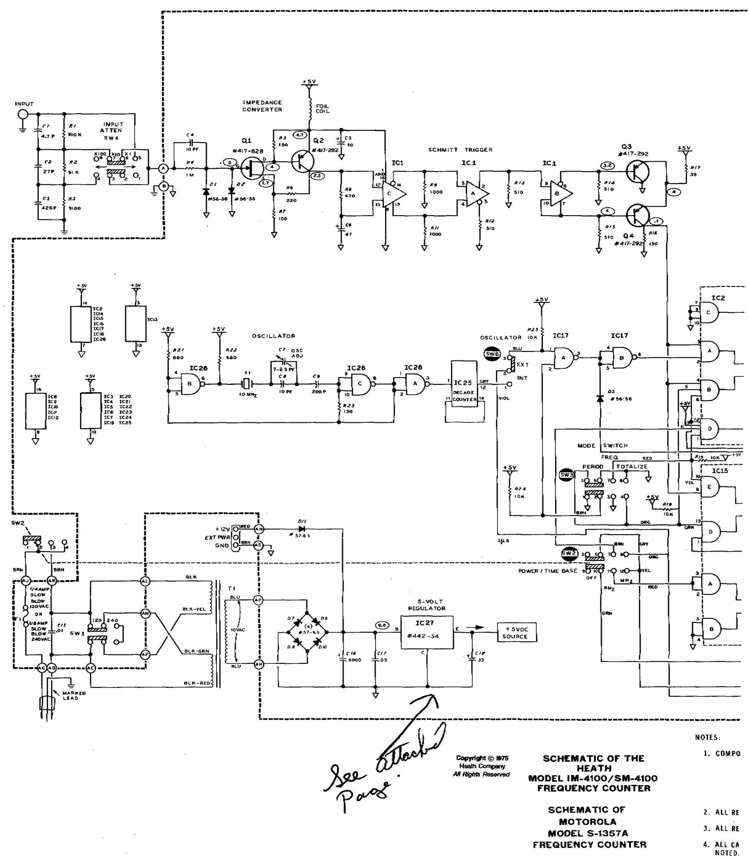 Heathkit IM 4100 SM 4100 Schematic