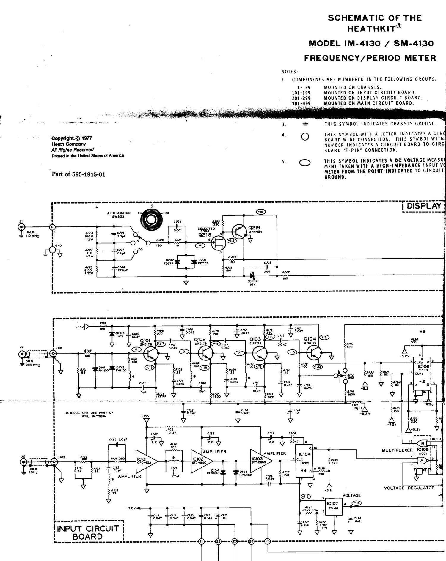 Heathkit IM 4130 Schematic