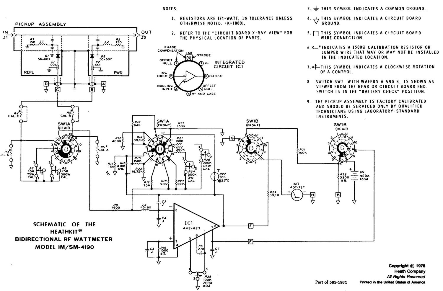 Heathkit IM 4190 Schematic