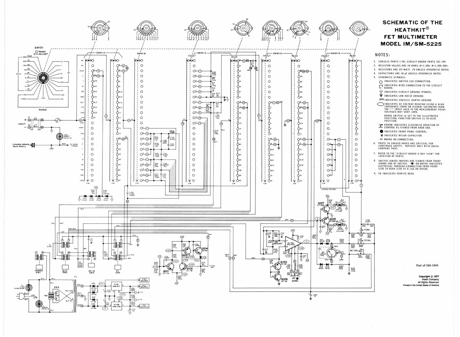 Heathkit IM 5225 Schematic