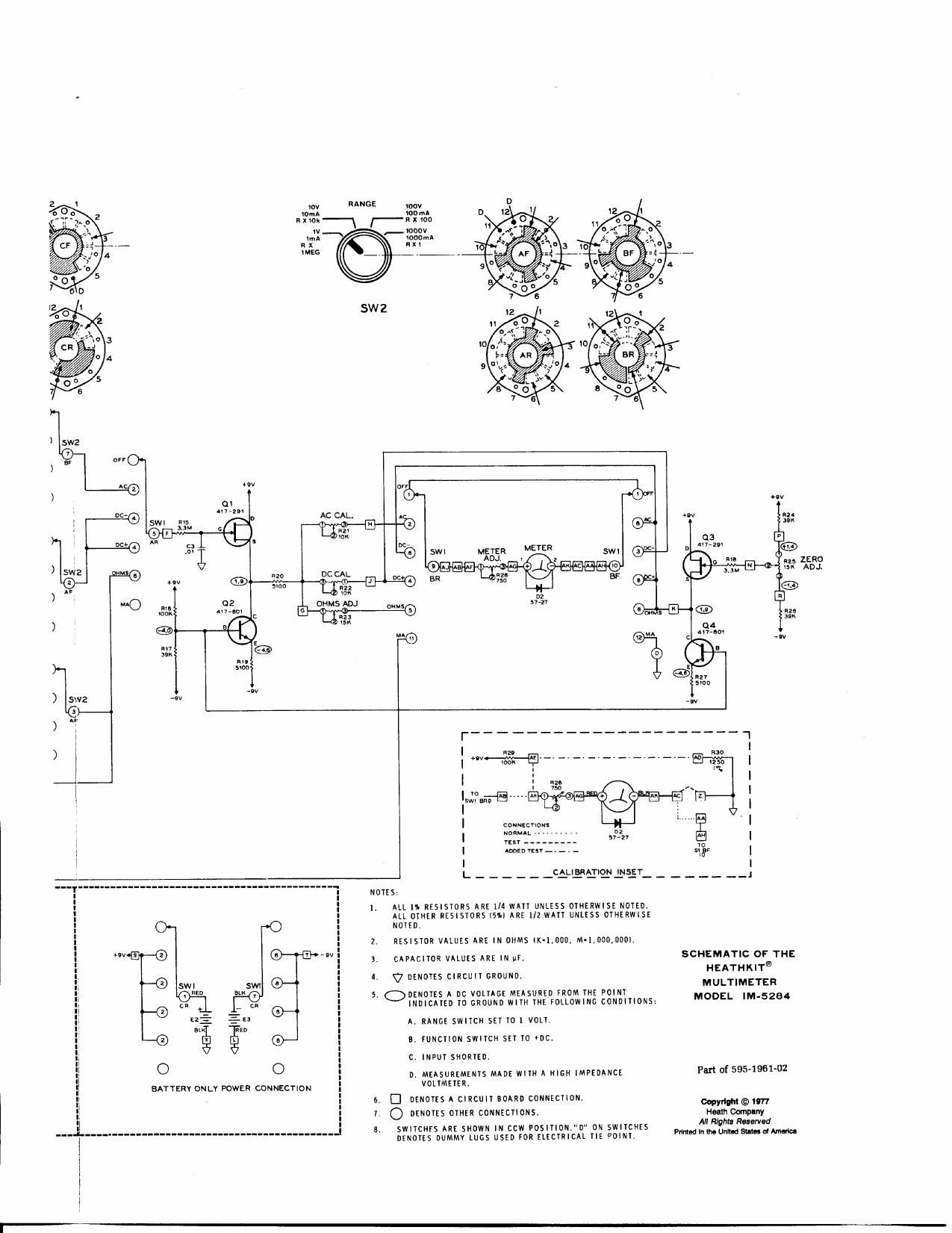 Heathkit IM 5284 Schematic