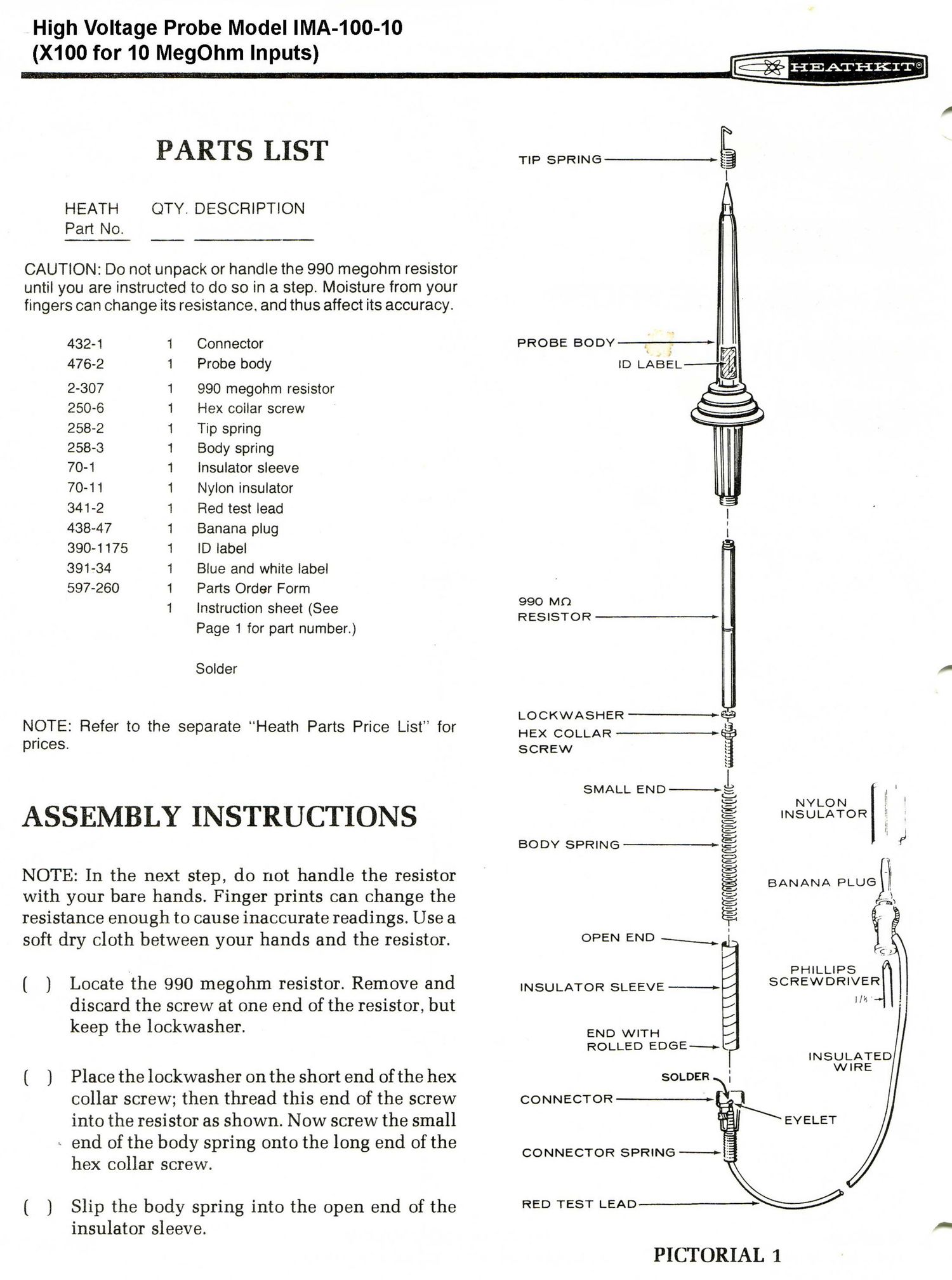 Heathkit IMA 100 10 Manual