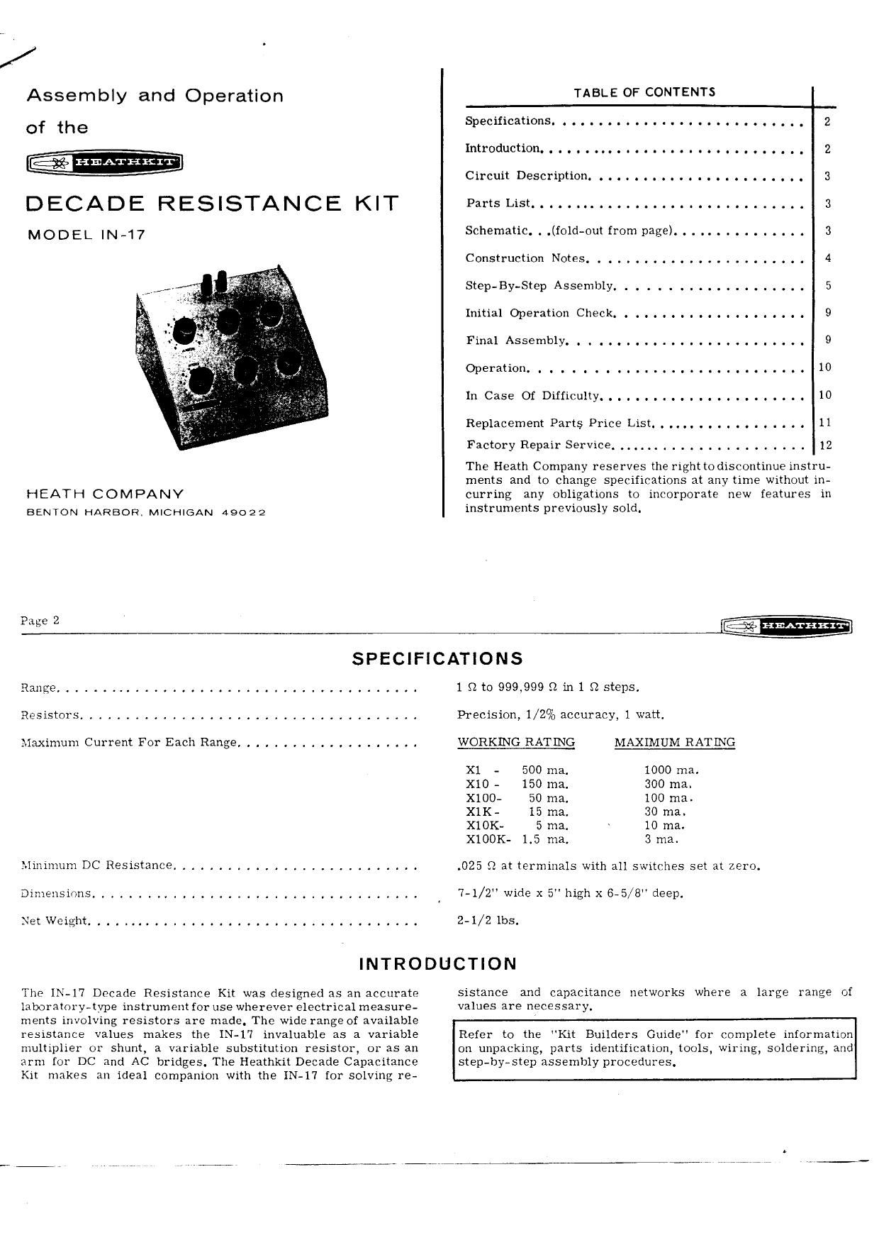 Heathkit IN 17 Schematic 2