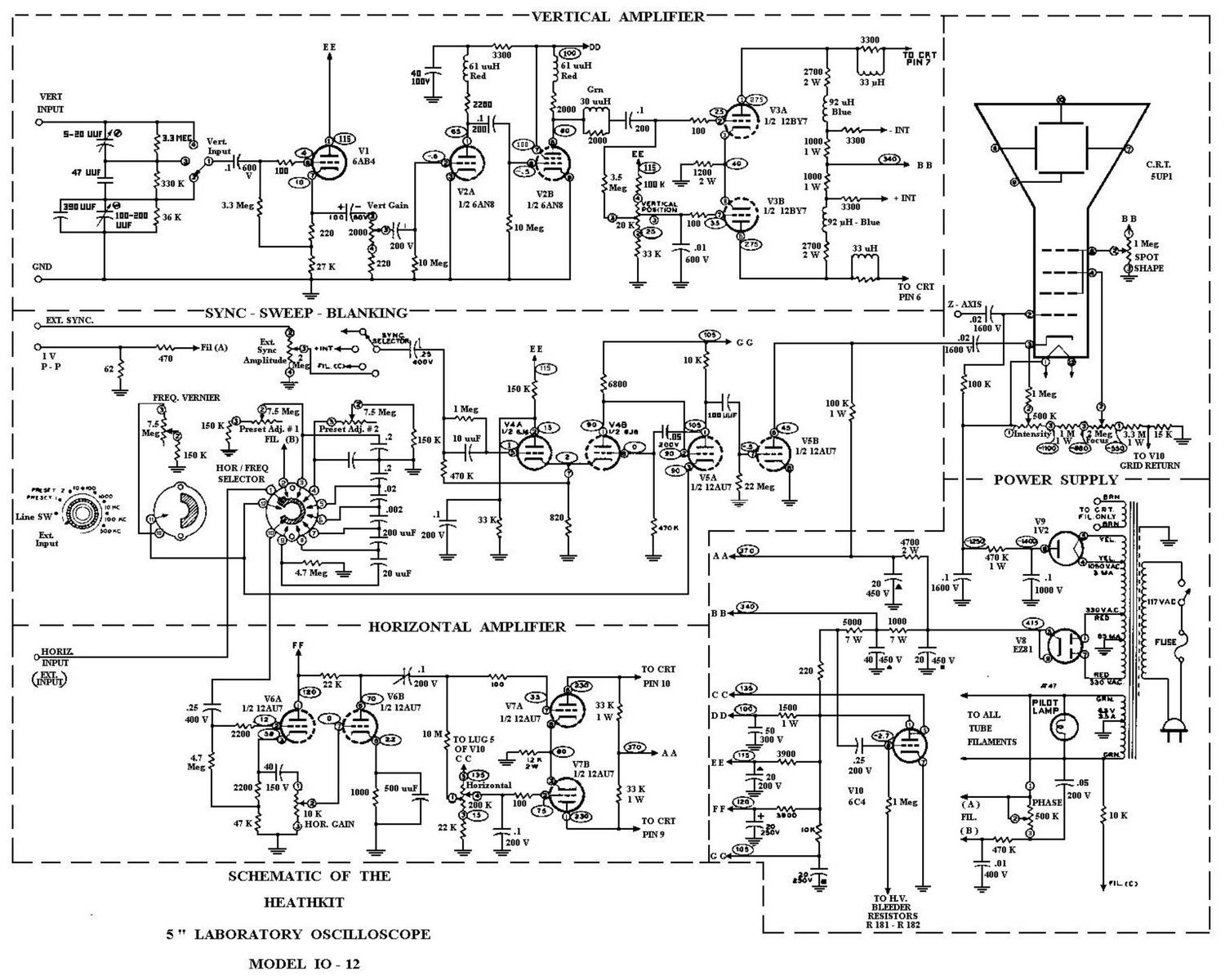 Heathkit IO 12 Schematic