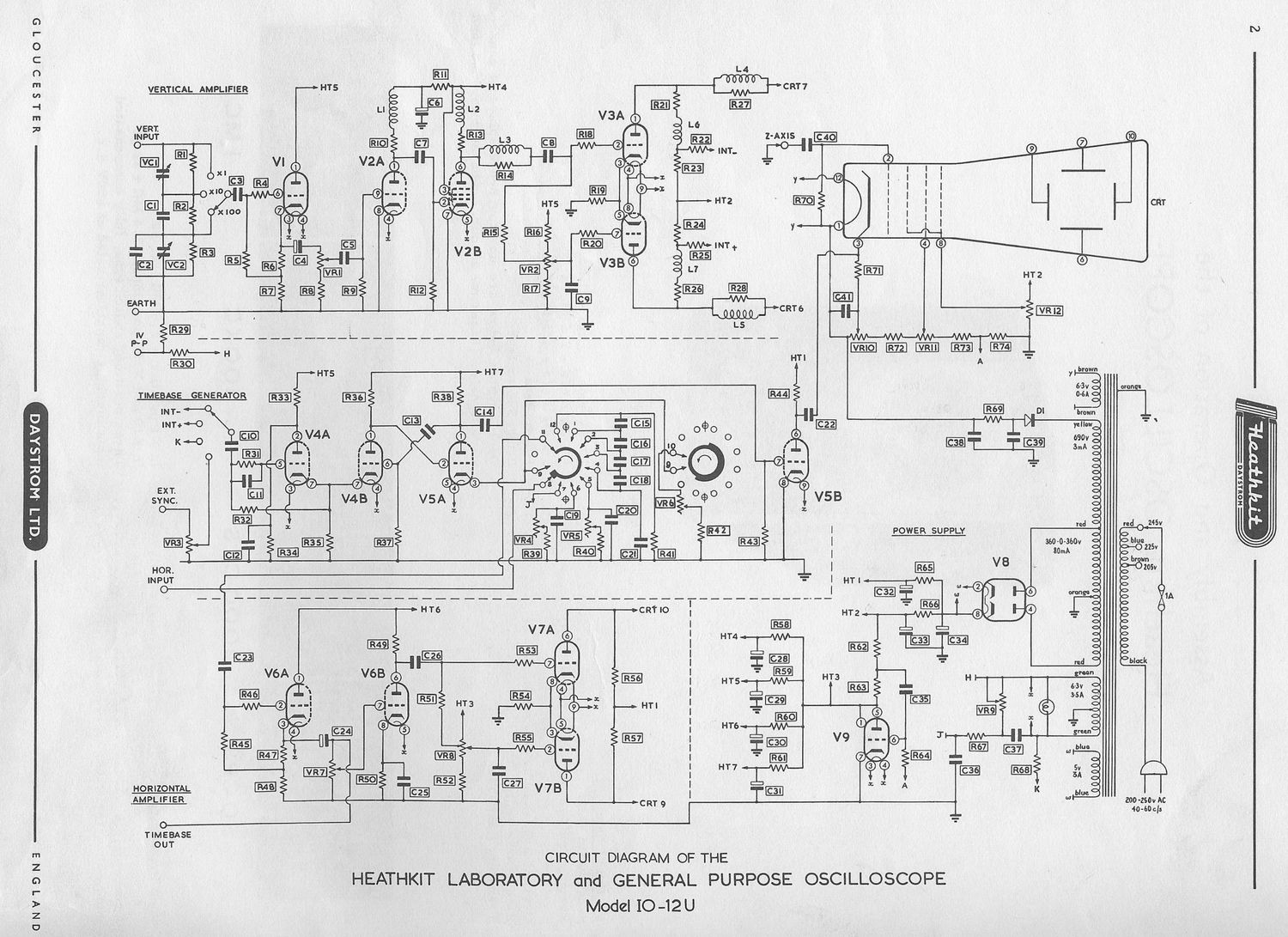 Heathkit IO 12U Schematic