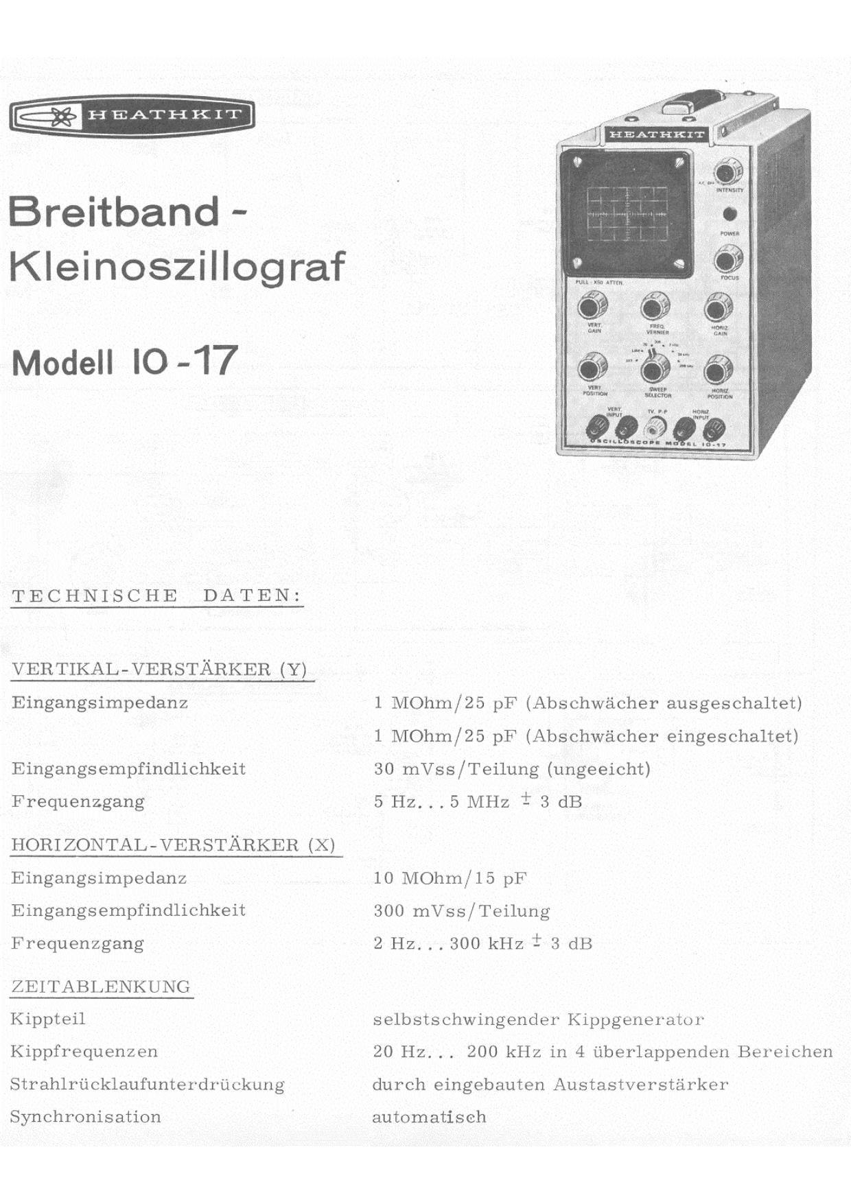 Heathkit IO 17 Schematic