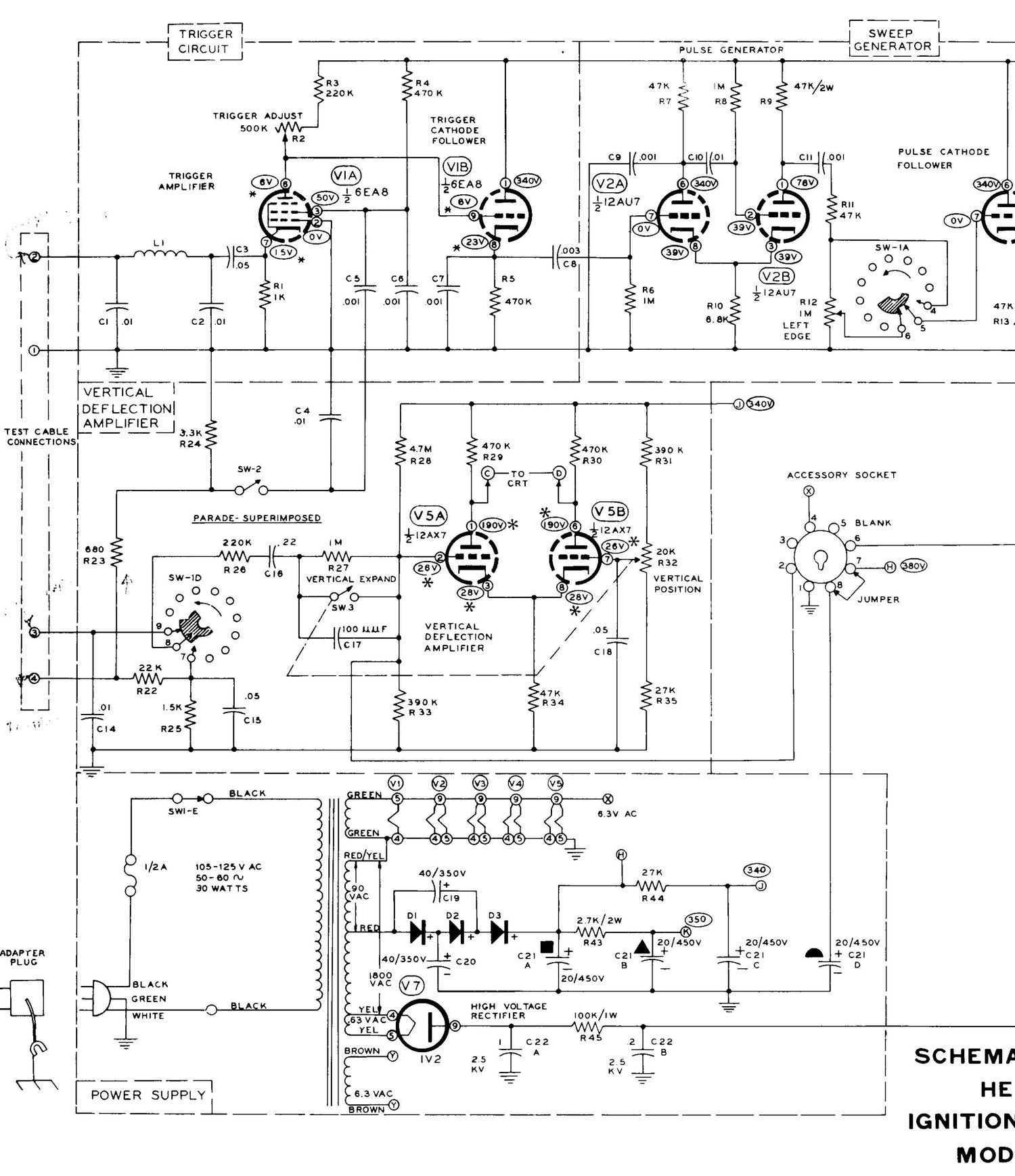 Heathkit IO 20 Schematic