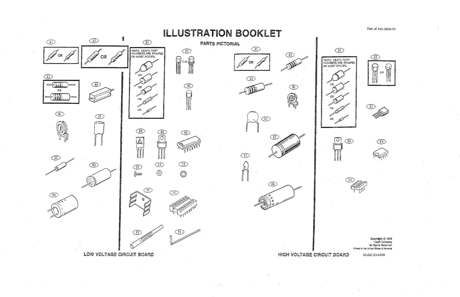 Heathkit IO 4550 Illustrations Booklet