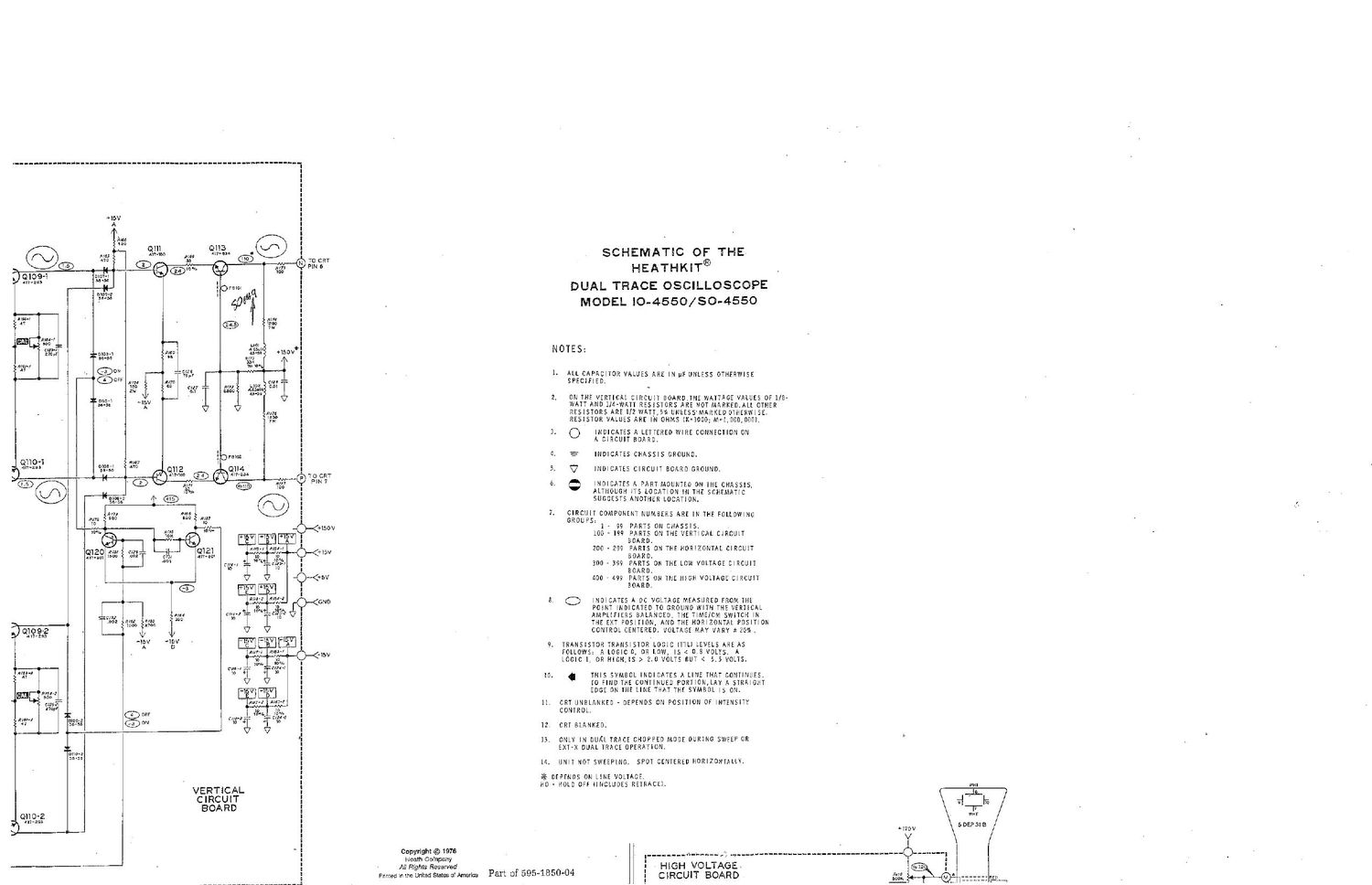 Heathkit IO 4550 Schematic