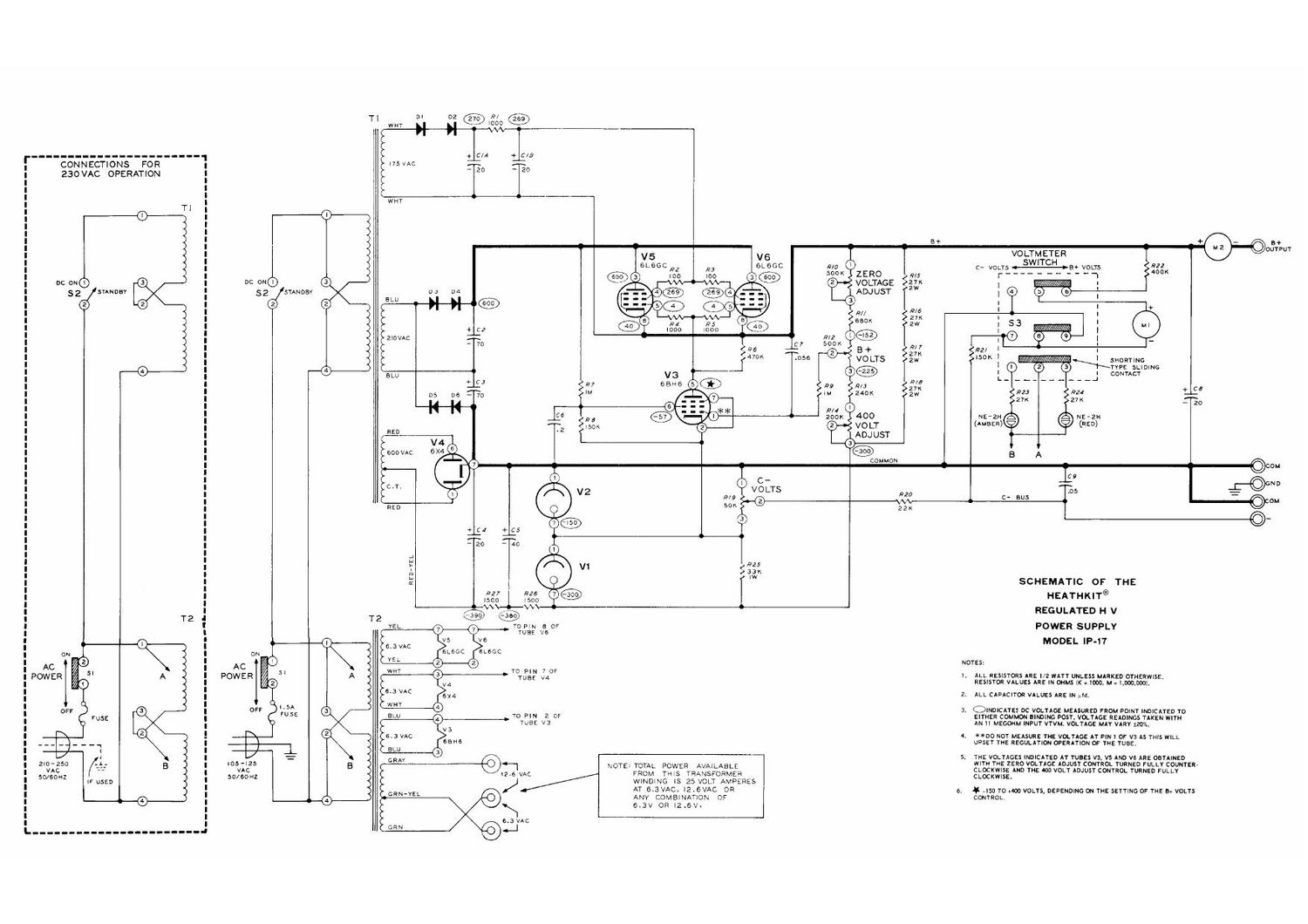 Heathkit IP 17 Schematic