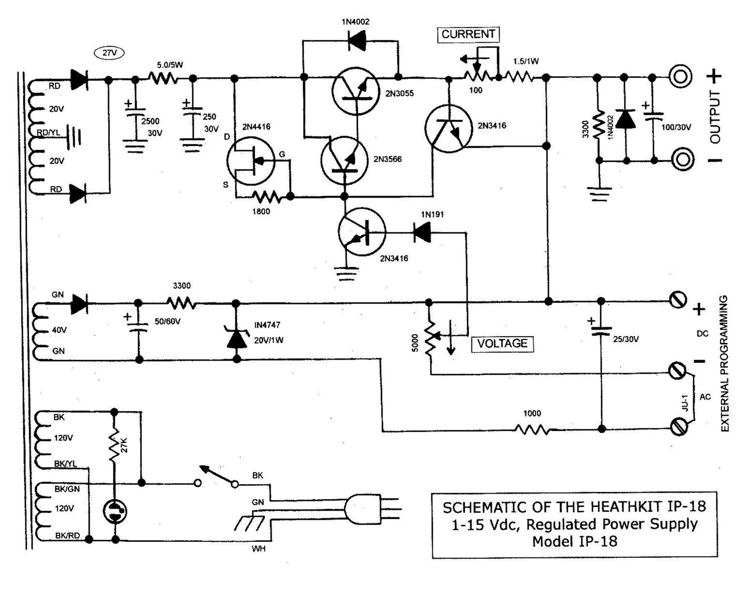 Heathkit IP 18 Schematic