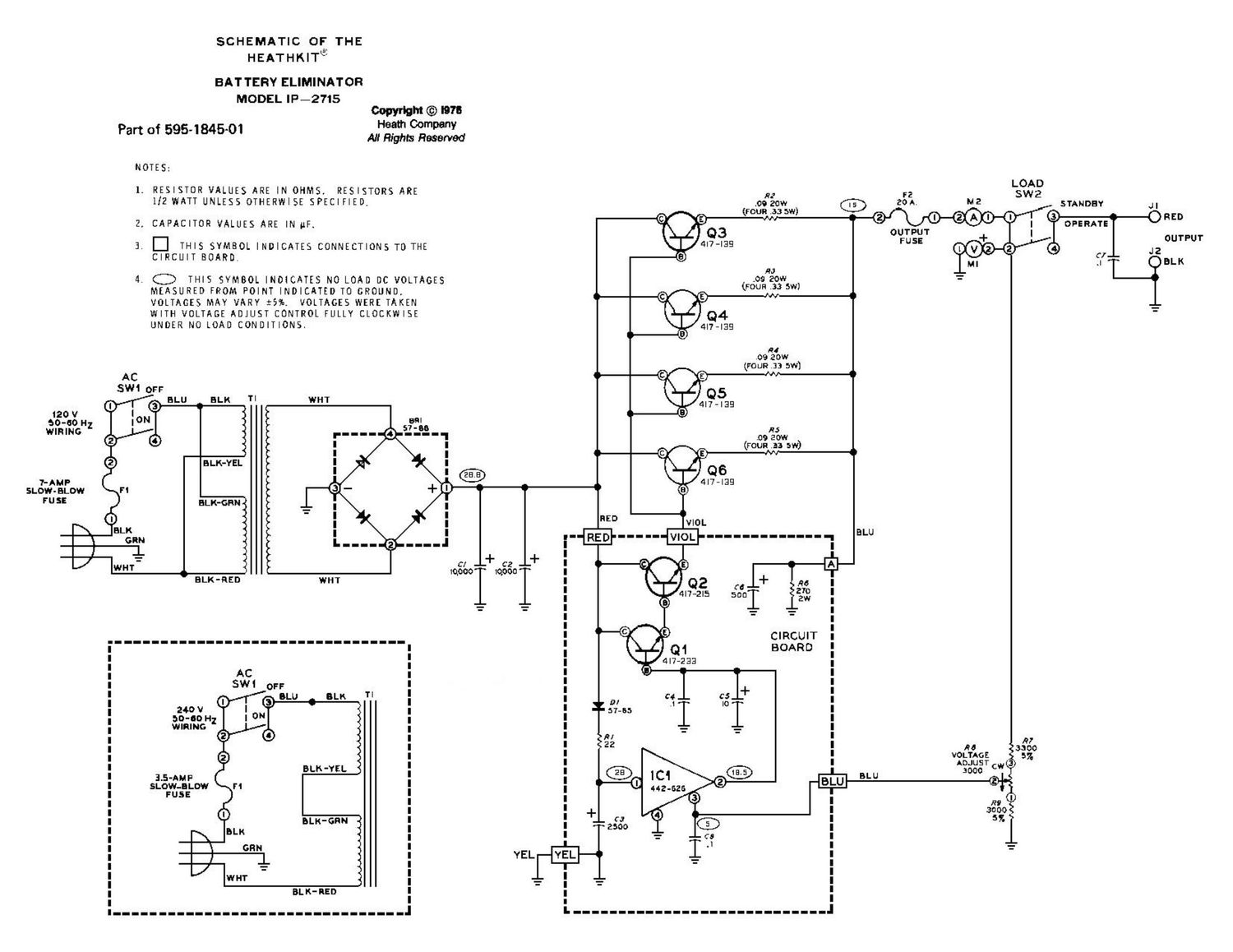 Heathkit IP 2715 Schematic