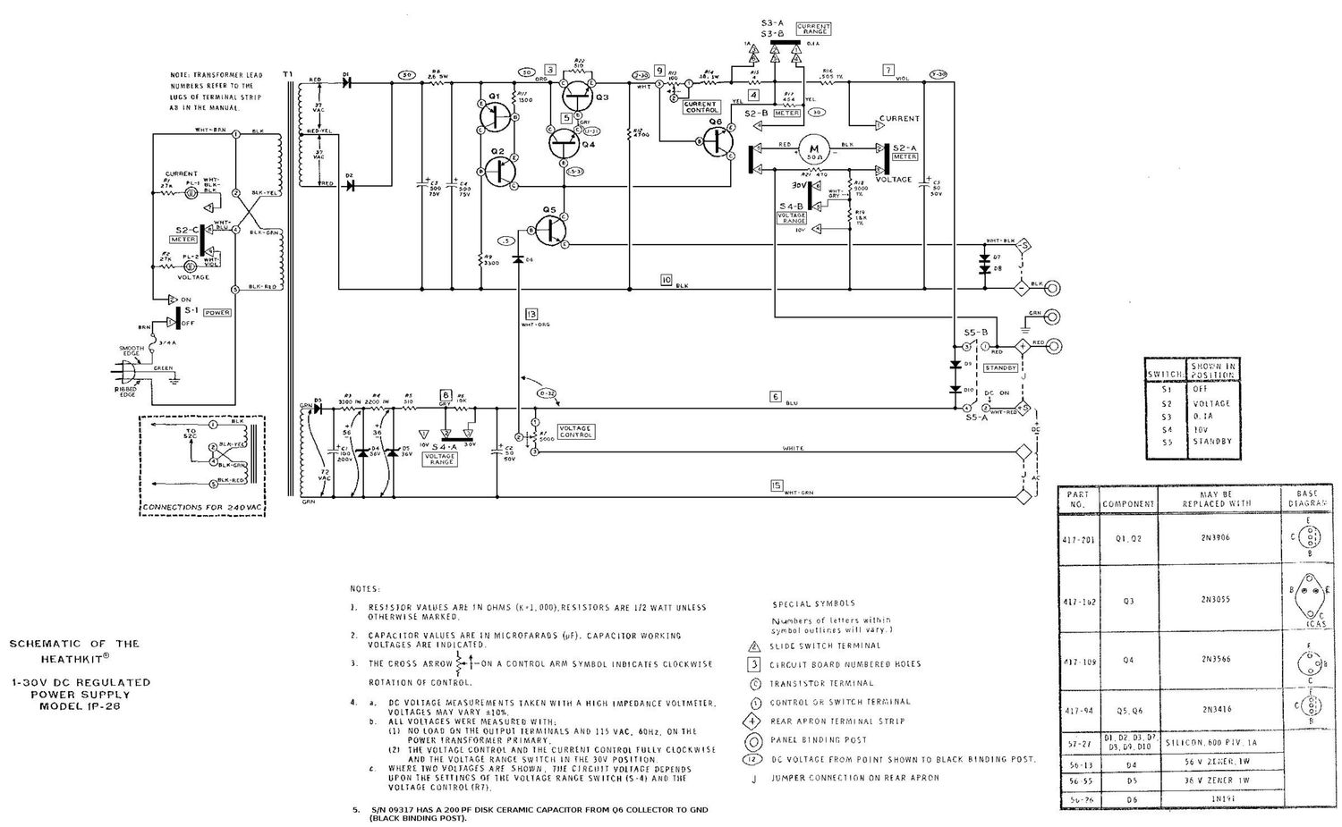 Heathkit IP 28 Schematic