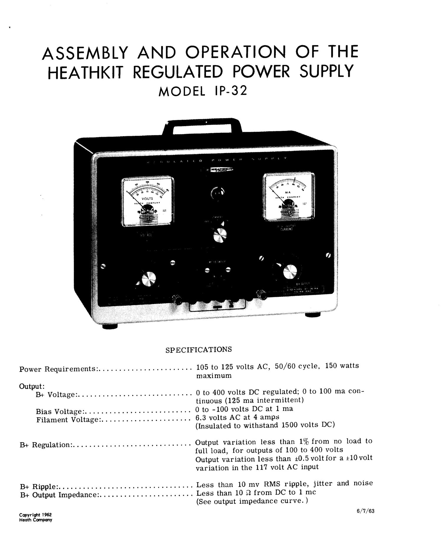 Heathkit IP 32 Manual