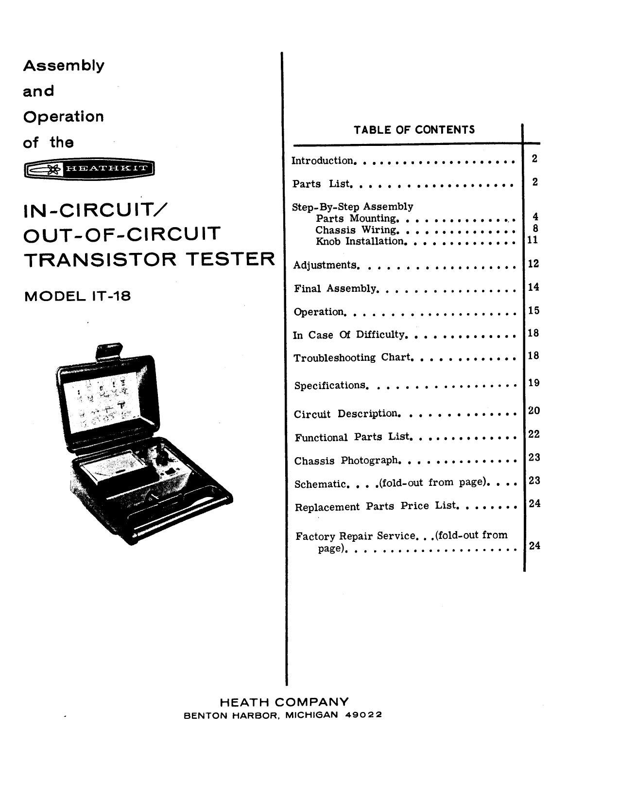 Heathkit IT 18 Manual