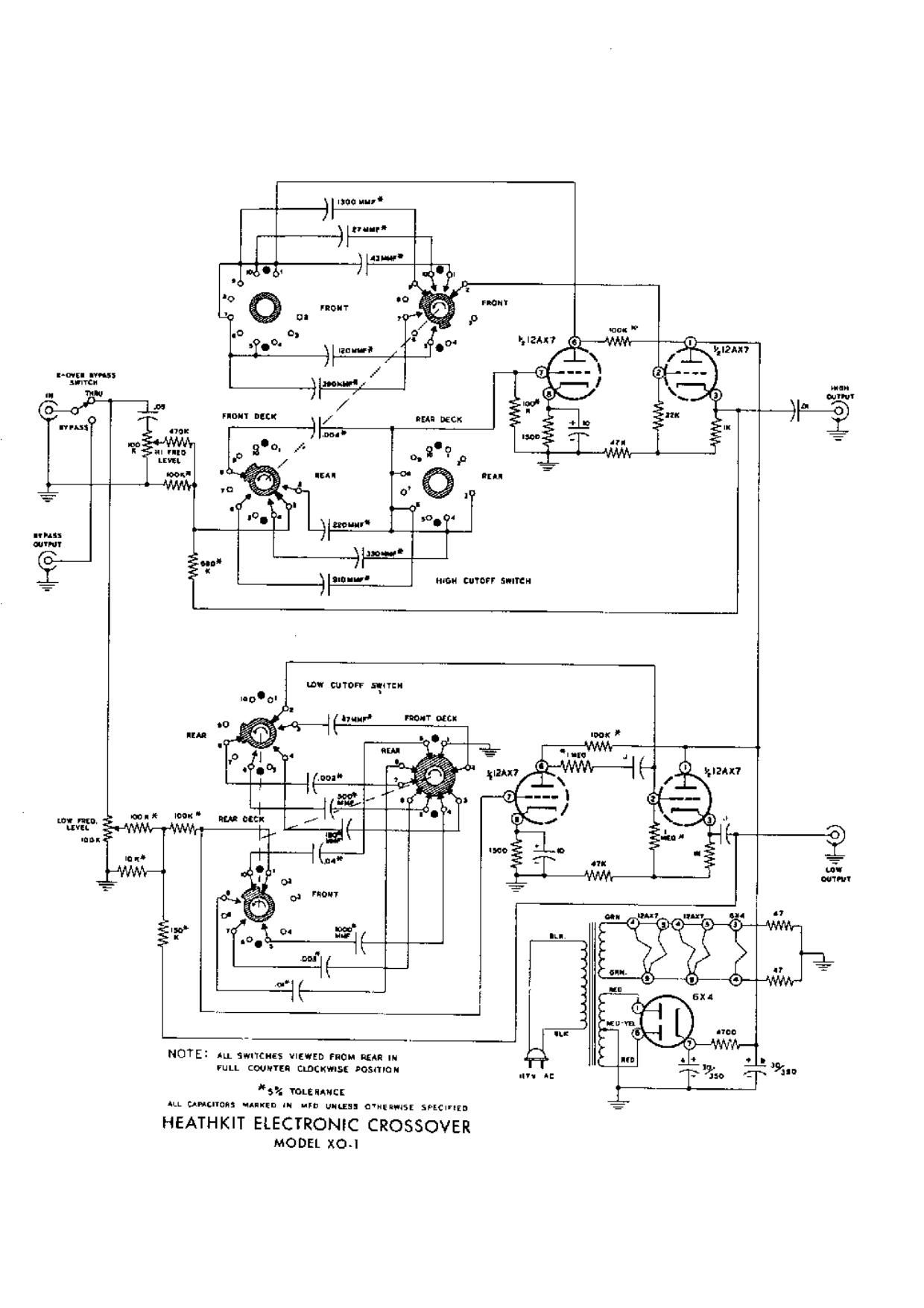 Heathkit XO 1 Schematic