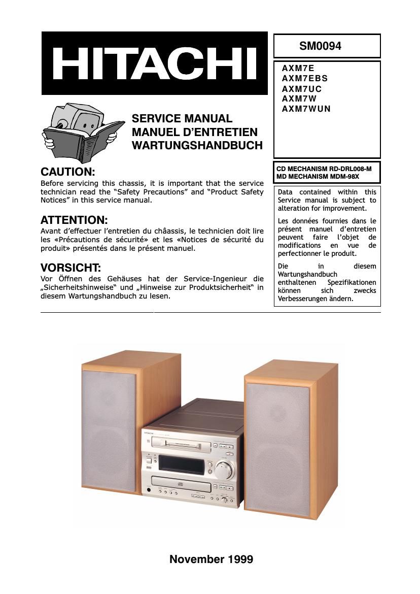Hitachi AX M7 E Service Manual
