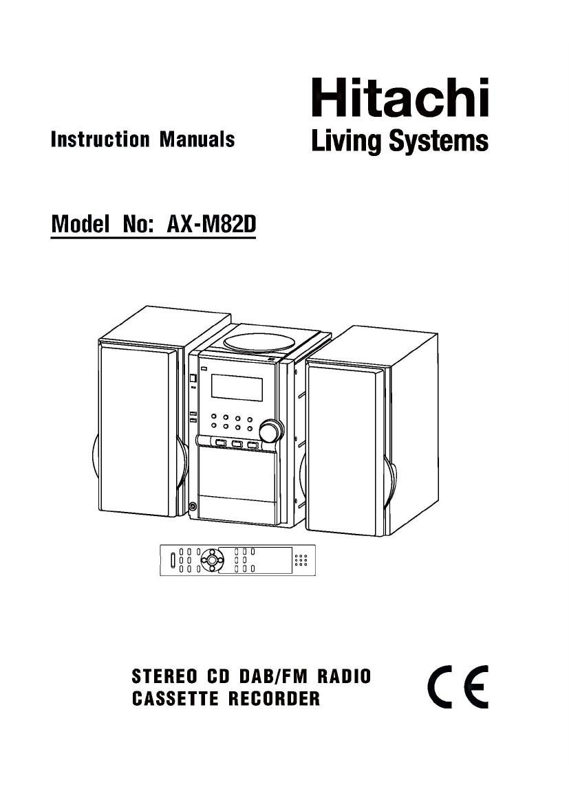 Hitachi AX M82D Owners Manual