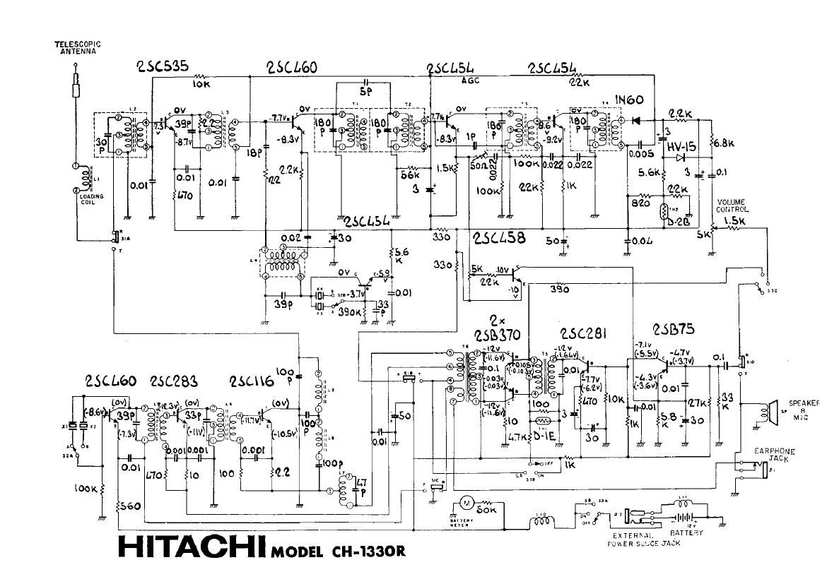Hitachi CH 1330 R Schematic