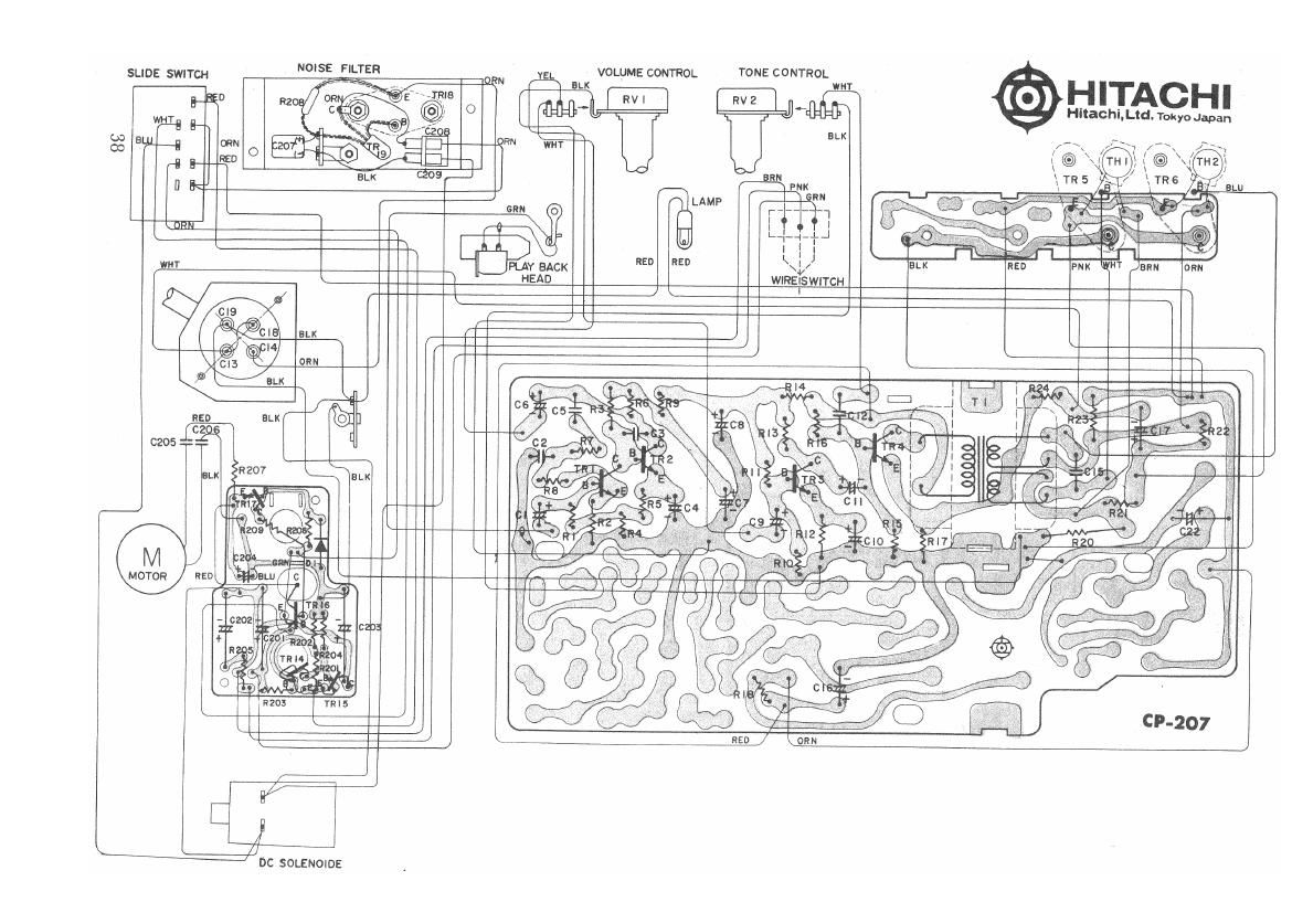 Hitachi CP 207 Schematic