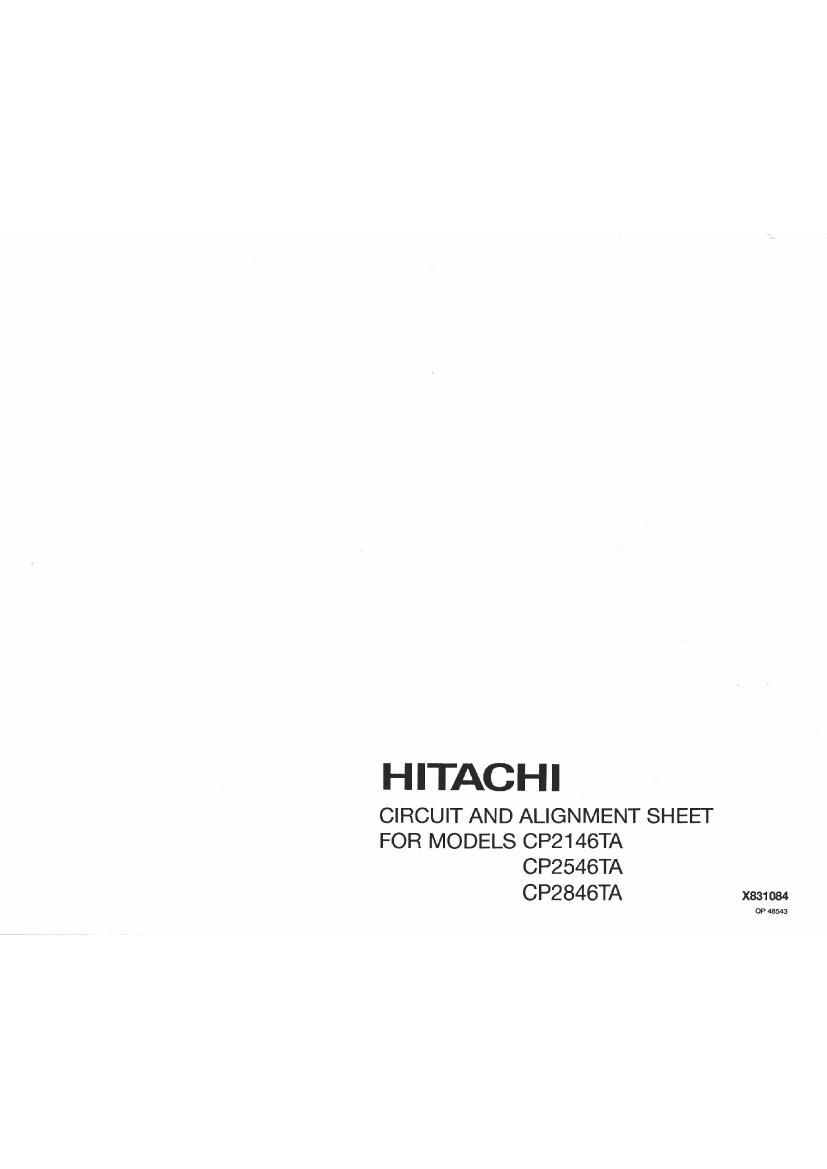 Hitachi CP 2146 TA Schematic