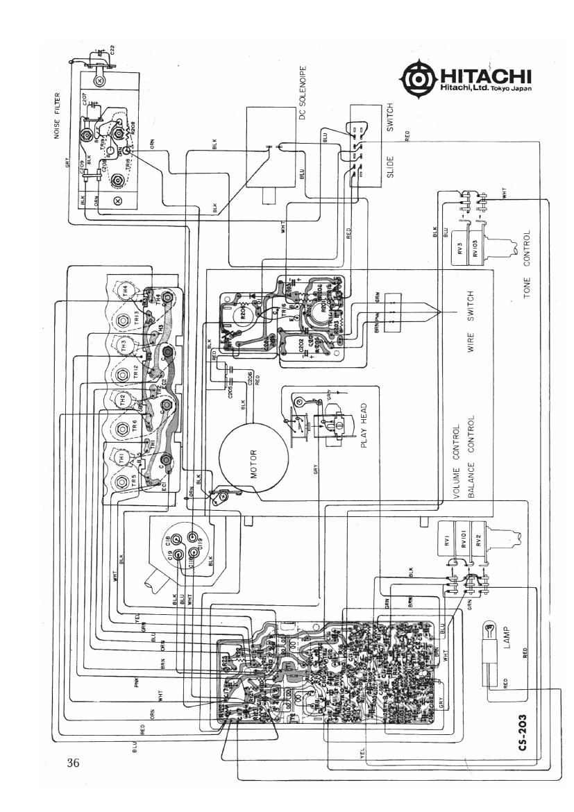 Hitachi CS 203 Schematic