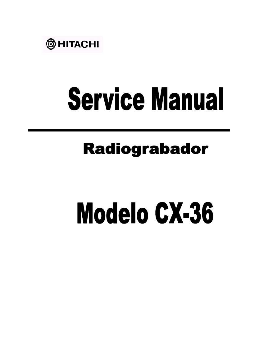 Hitachi CX 36 Schematic