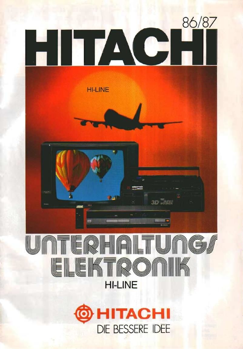Hitachi 1986 87 Catalog