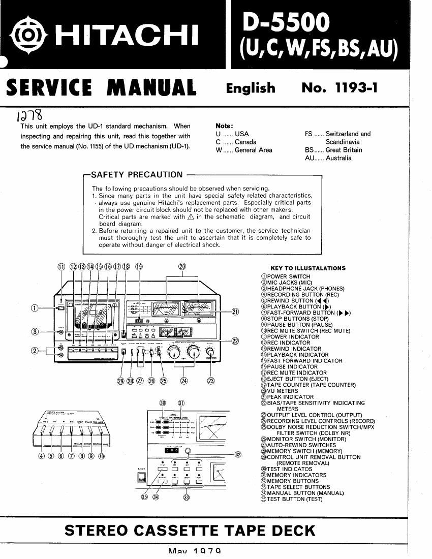 Hitachi D 5500 Service Manual