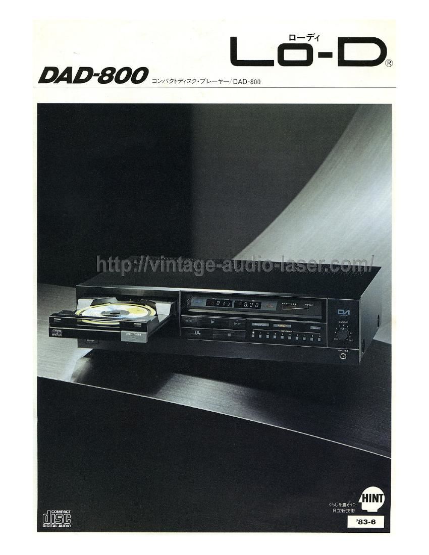 Hitachi DA 800 Brochure