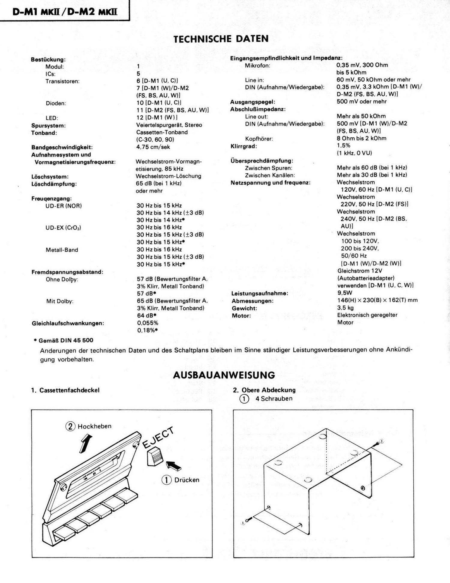Hitachi DM 1 Mk2 Schematic
