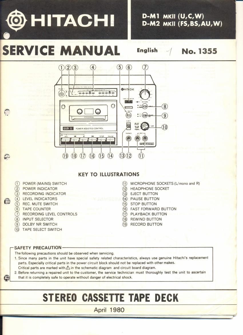 Hitachi DM 1 Mk2 Service Manual
