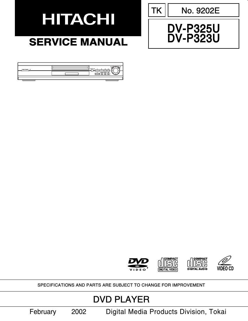 Hitachi DVP 323 U Service Manual