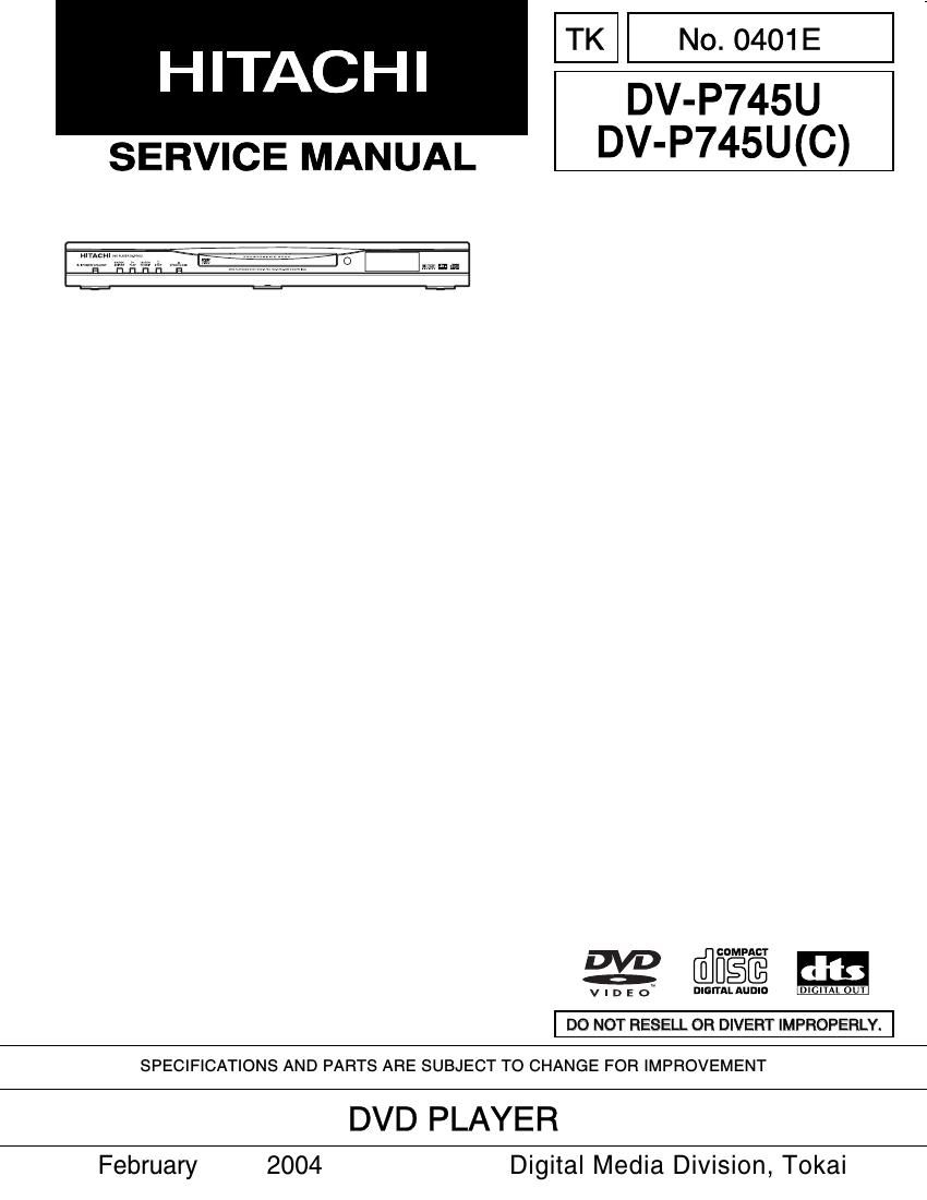 Hitachi DVP 745 U Service Manual