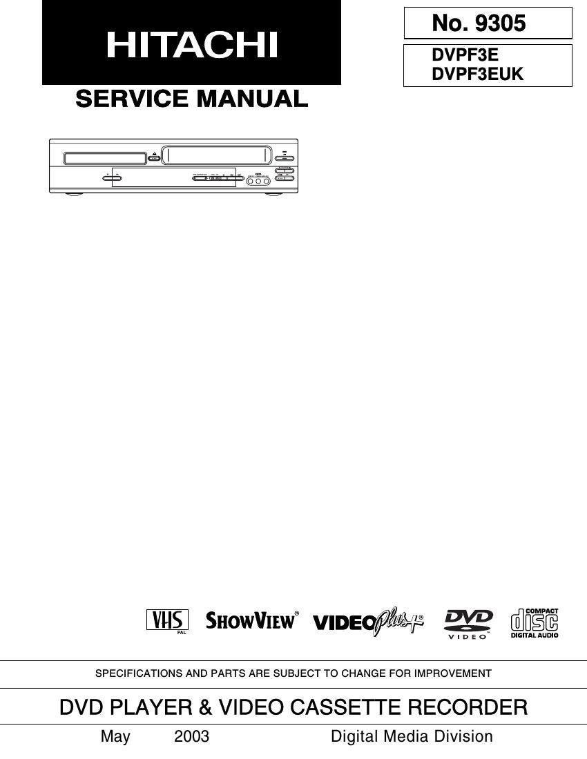 Hitachi DVPF 3 E Service Manual 2