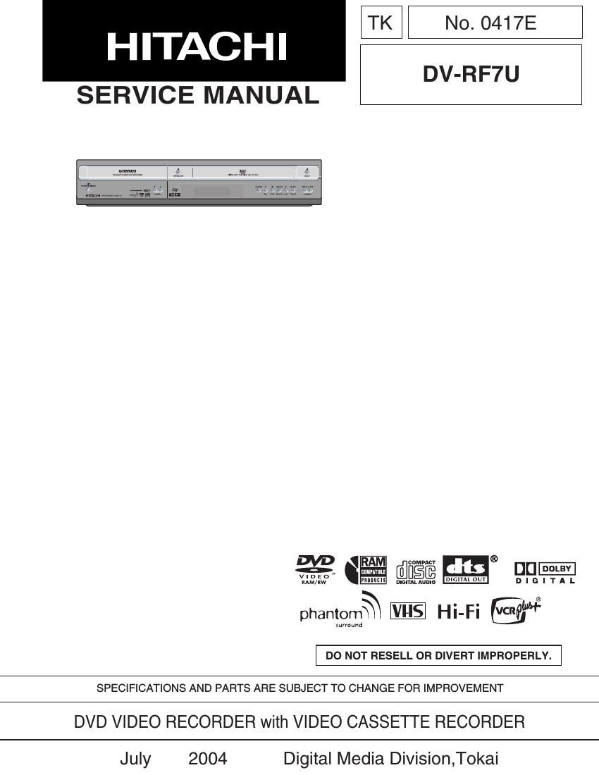 Hitachi DVRF 7 U Service Manual